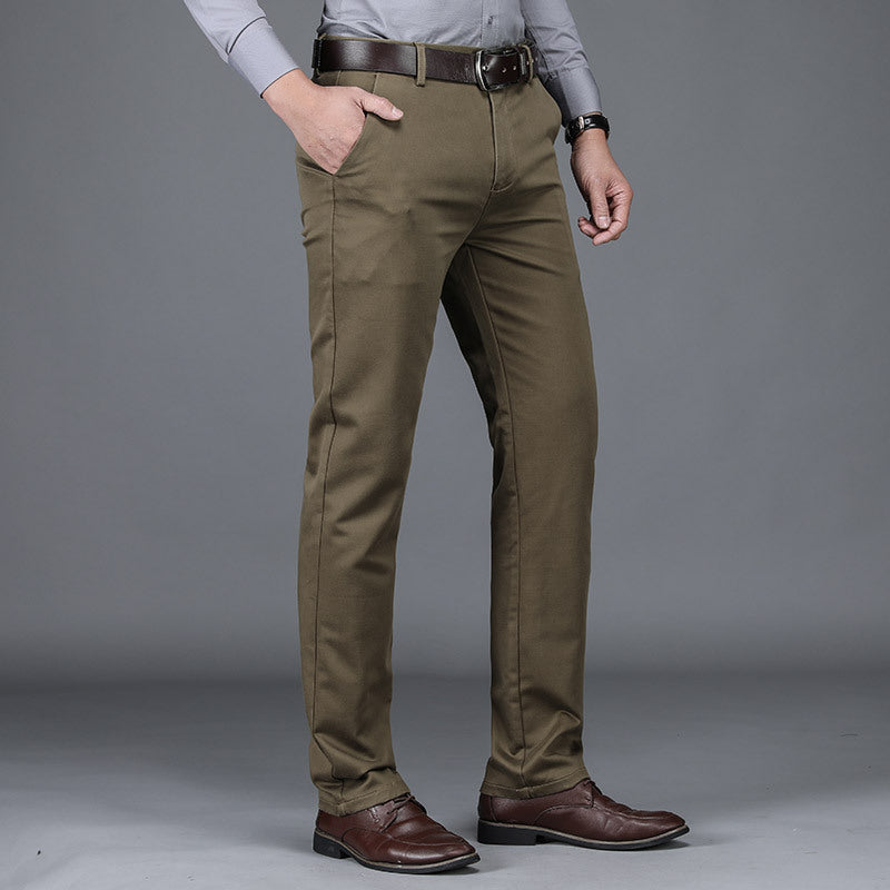 Spring and autumn trousers men's casual business loose straight