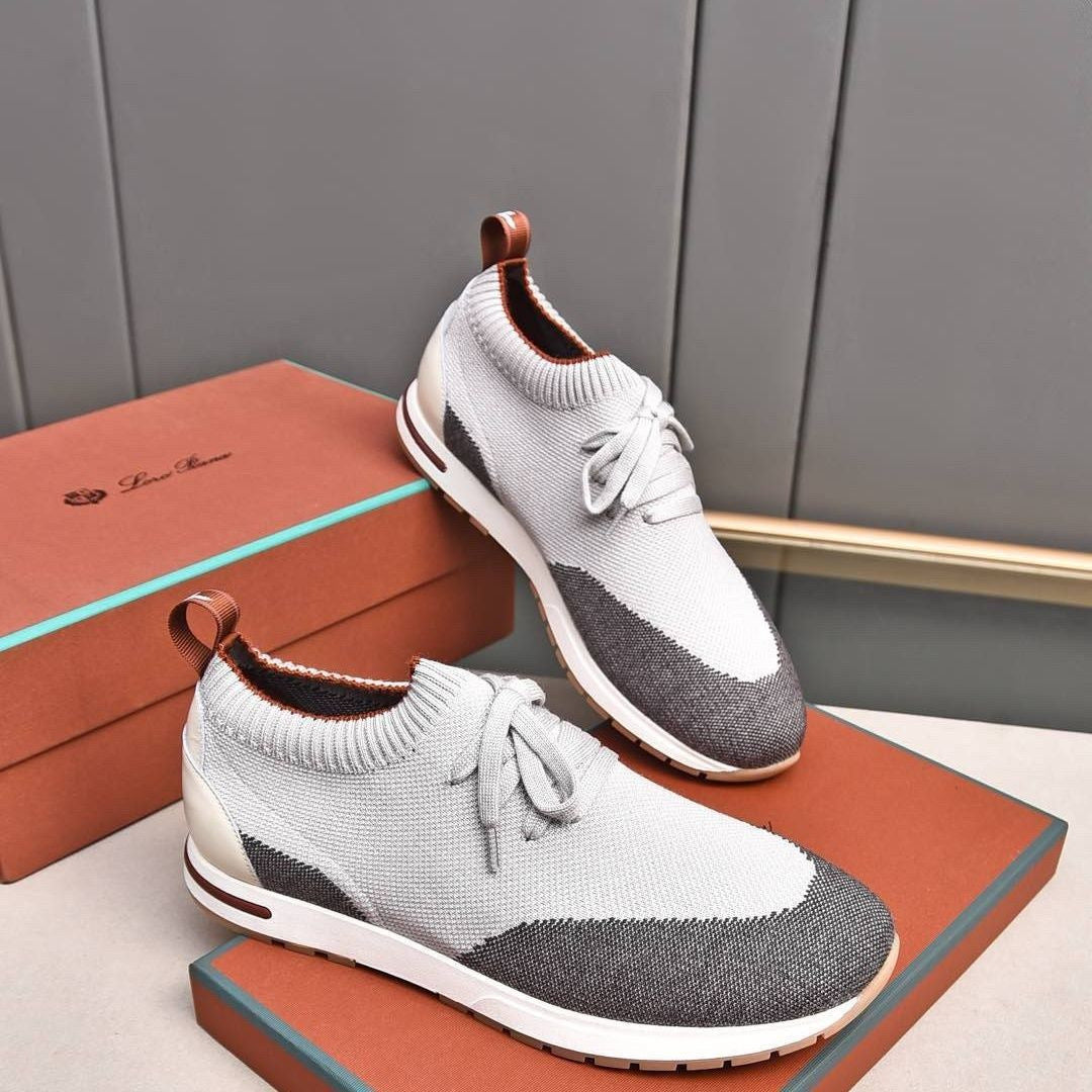 Sports Stitching Flying Woven Knit Breathable Men's Shoes