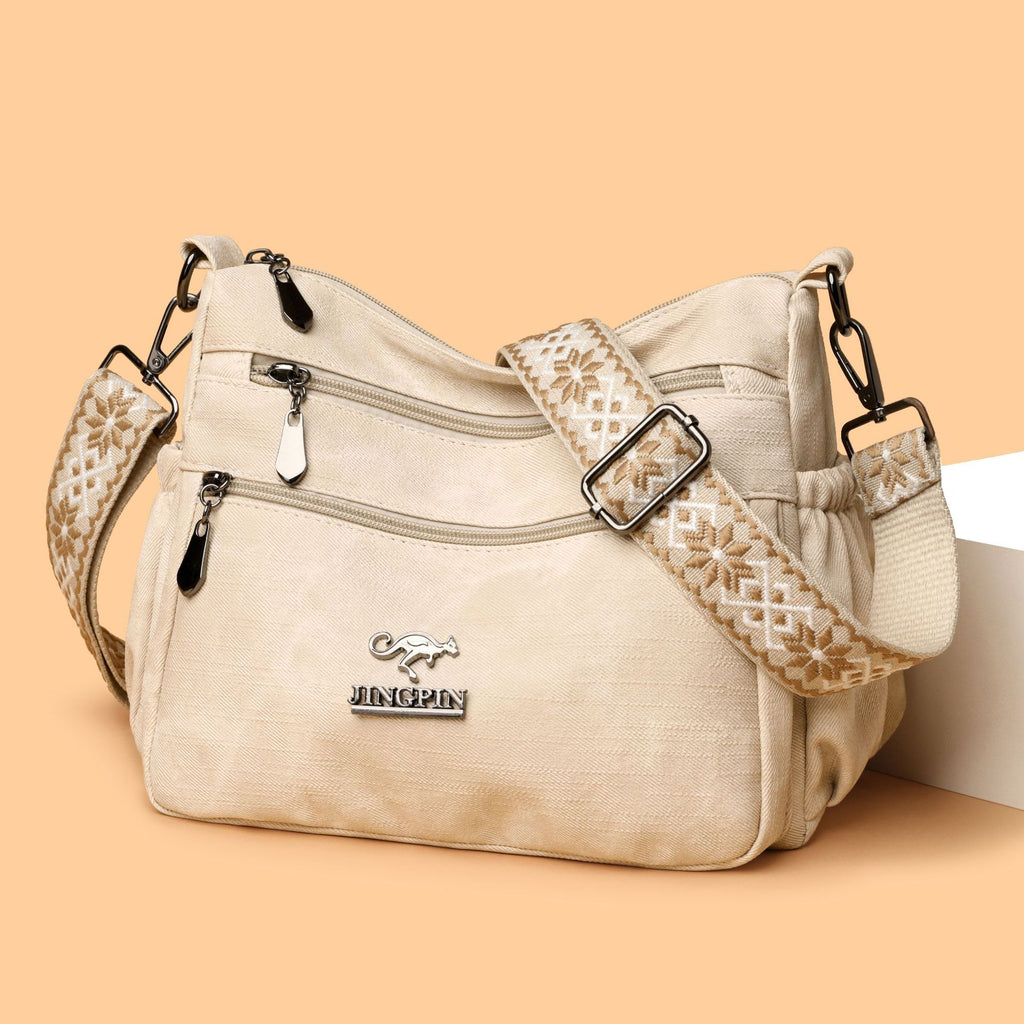 Fashion Shoulder Bag Women's Bag Large Capacity Soft Leather Textured Tote