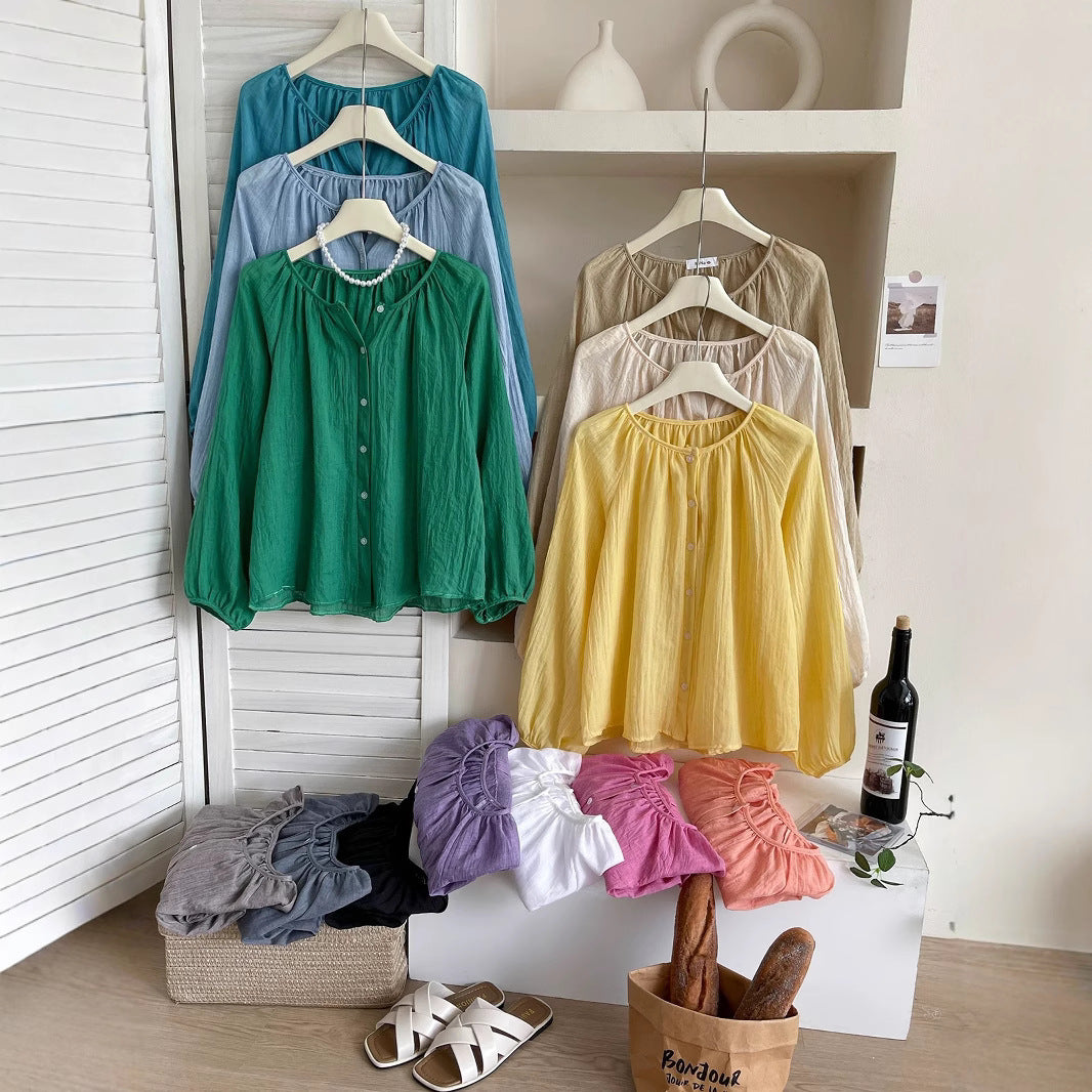Summer Cotton-Linen Sun-Protective Shirt For Women