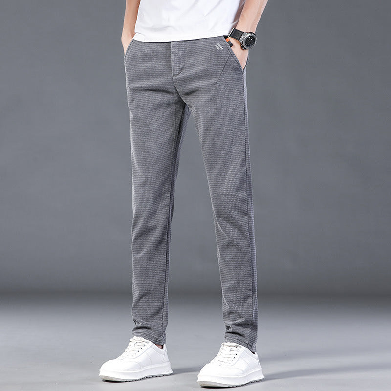 Slim-fitting Simple All-match Light Business Straight-leg Pants Men's