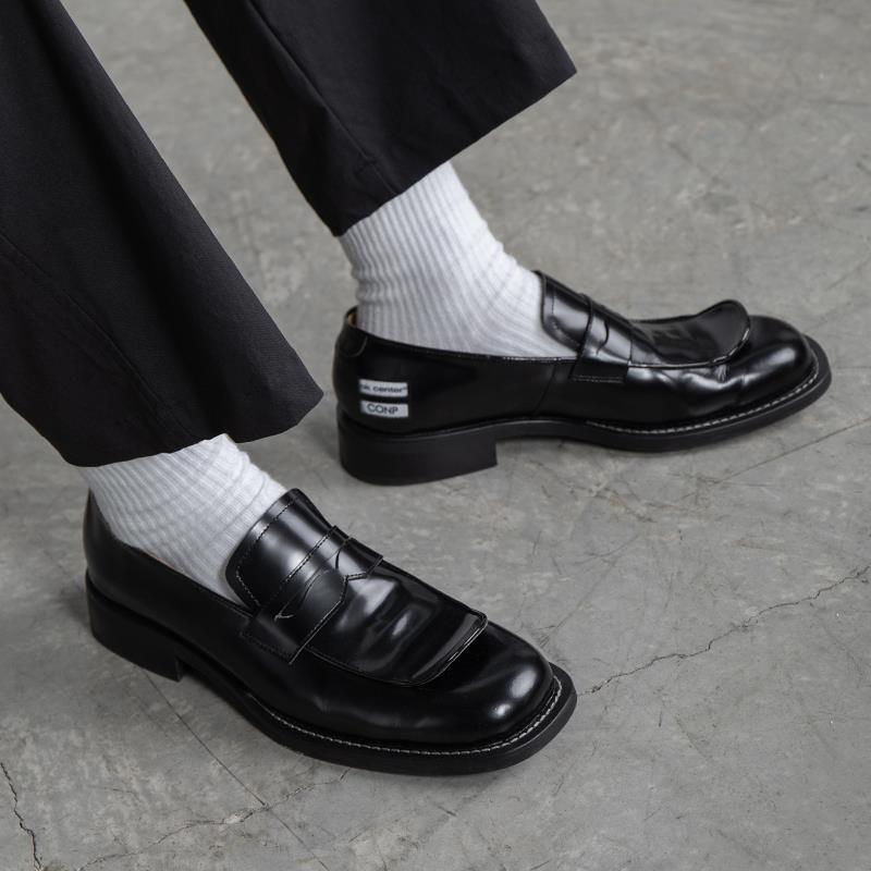 Men's Solid Color Versatile Simple Open Leather Shoes