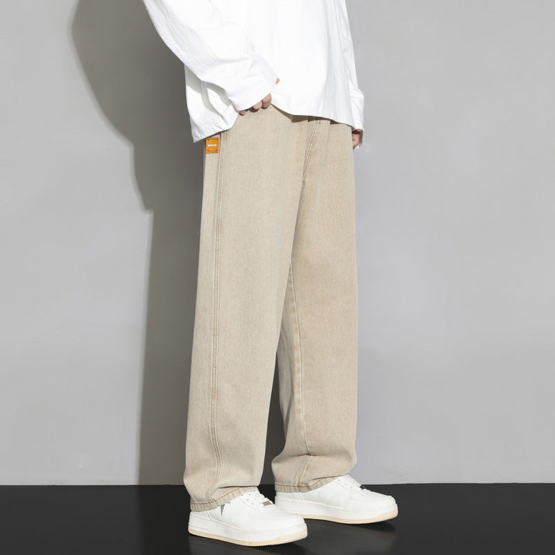 Loose-fit Straight-leg Mens Trousers