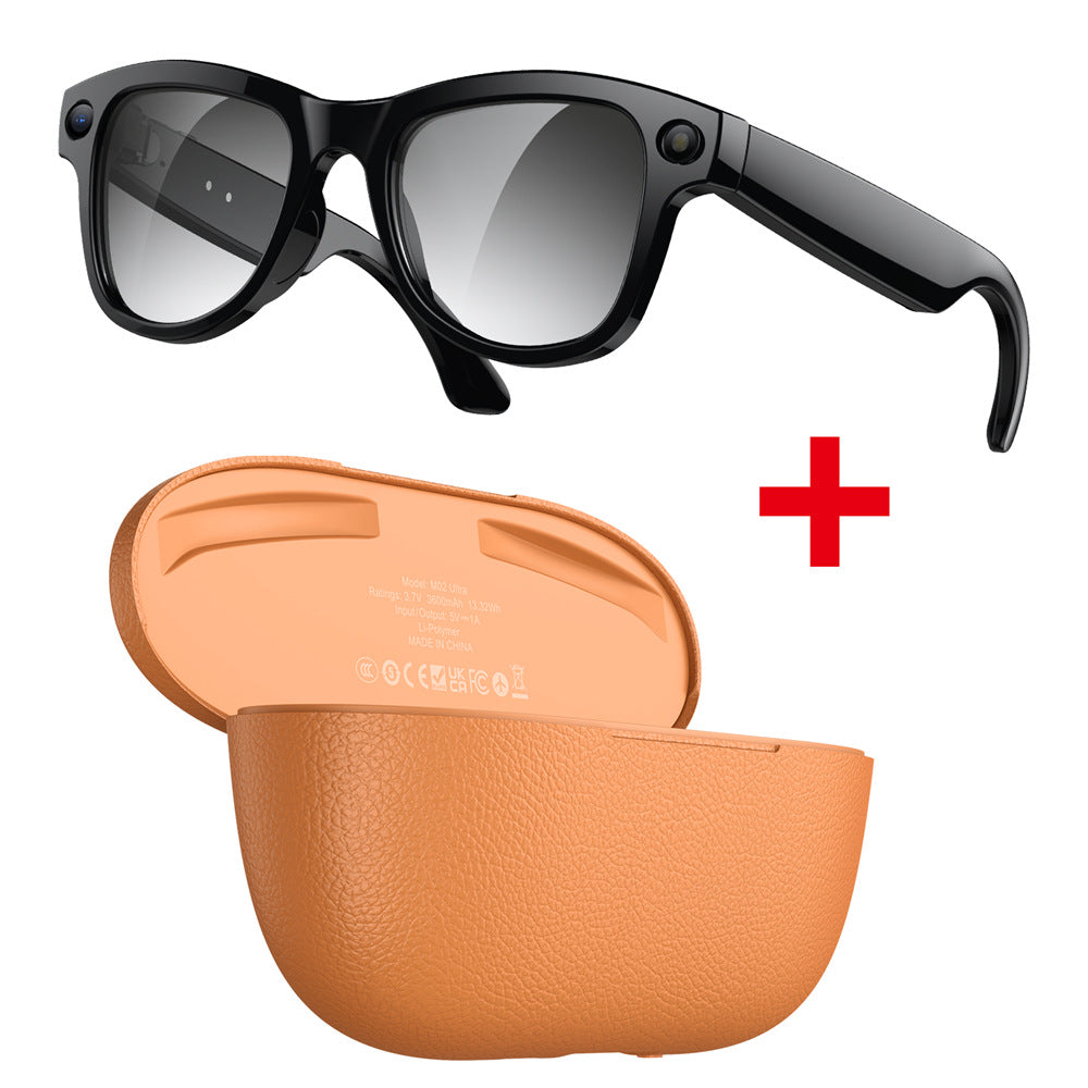 Smart Glasses With AI Translation 8MP Camera And Charging Case