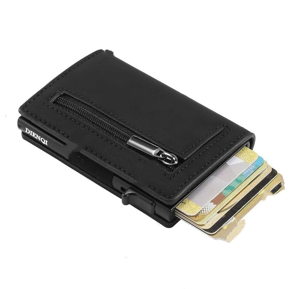Ancient Carbon Fiber Pattern Men's Wallet Leather Multifunctional Card Holder