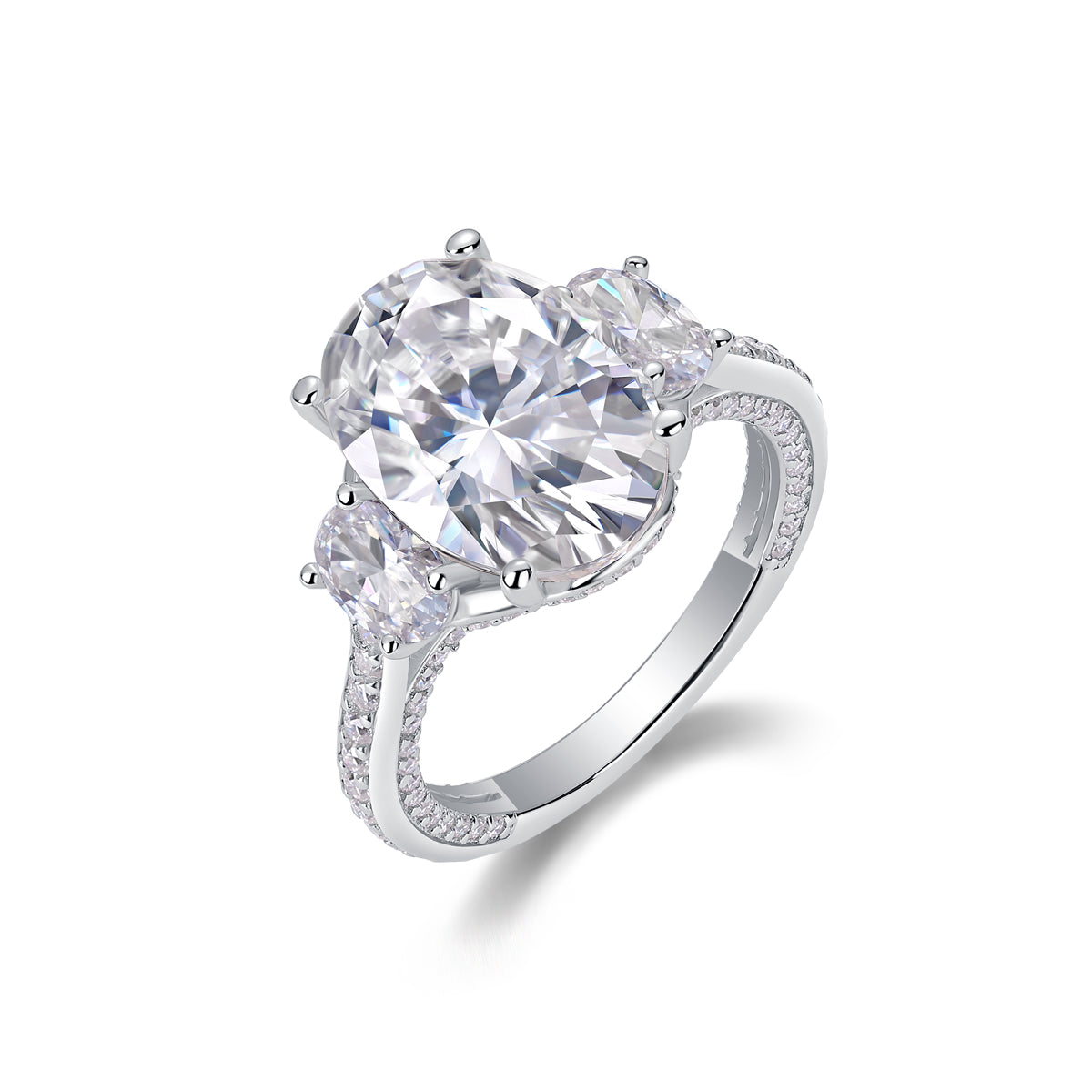 1Crown Of Radiance - A Fashionable And Luxurious Jewelry Accessory Set With Moissanite S925 Sterling Silver And Platinum-plated Diamond Prohibit TikTok sales