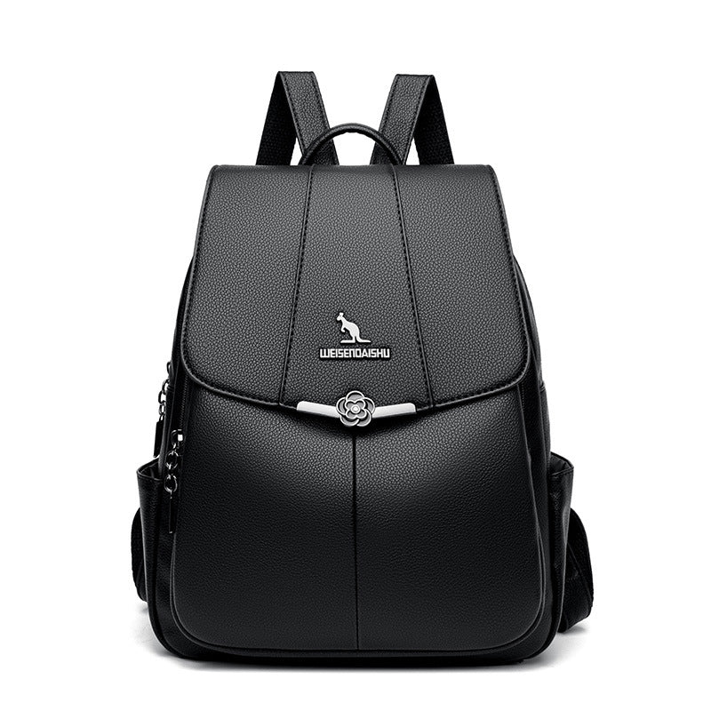 New Women's Backpack PU Soft Leather Textured Casual And Lightweight