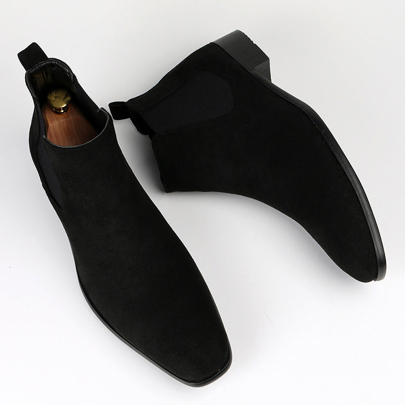 Men's Square Toe Men's Shoes All-match Fashion Men's Short Boots