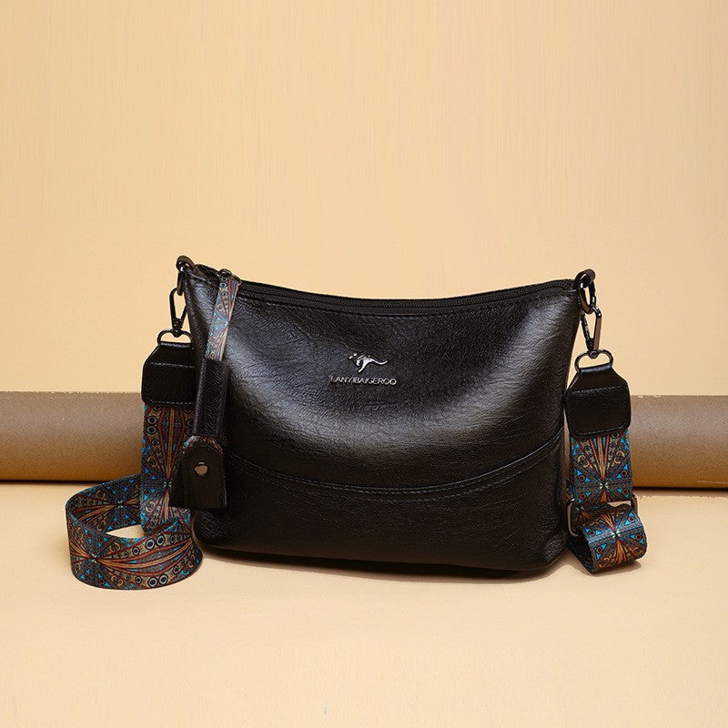 New Women's Bucket Bag Soft Leather One-shoulder Crossbody