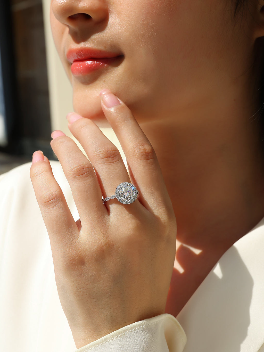 1Starlight Shining - A Fashionable Jewelry Ring Set With 3-carat Moissanite S925 Sterling Silver And Platinum-plated Diamond Prohibit TikTok sales