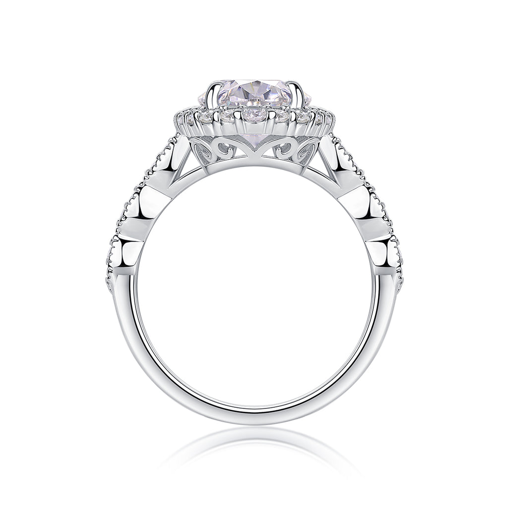 1Bright Moon - A Fashionable Diamond Jewelry Piece Set With Moissanite S925 Sterling Silver And Platinum-plated Diamond Ring Prohibit TikTok sales