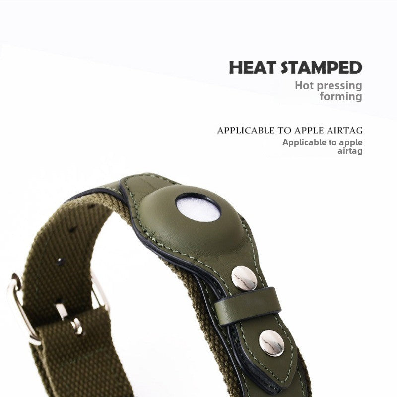 A Pple Tracker Airtag Pet Collar Adjustable Dog Leash Collar Medium Large Dog Accessories Puppy Pet Supplies