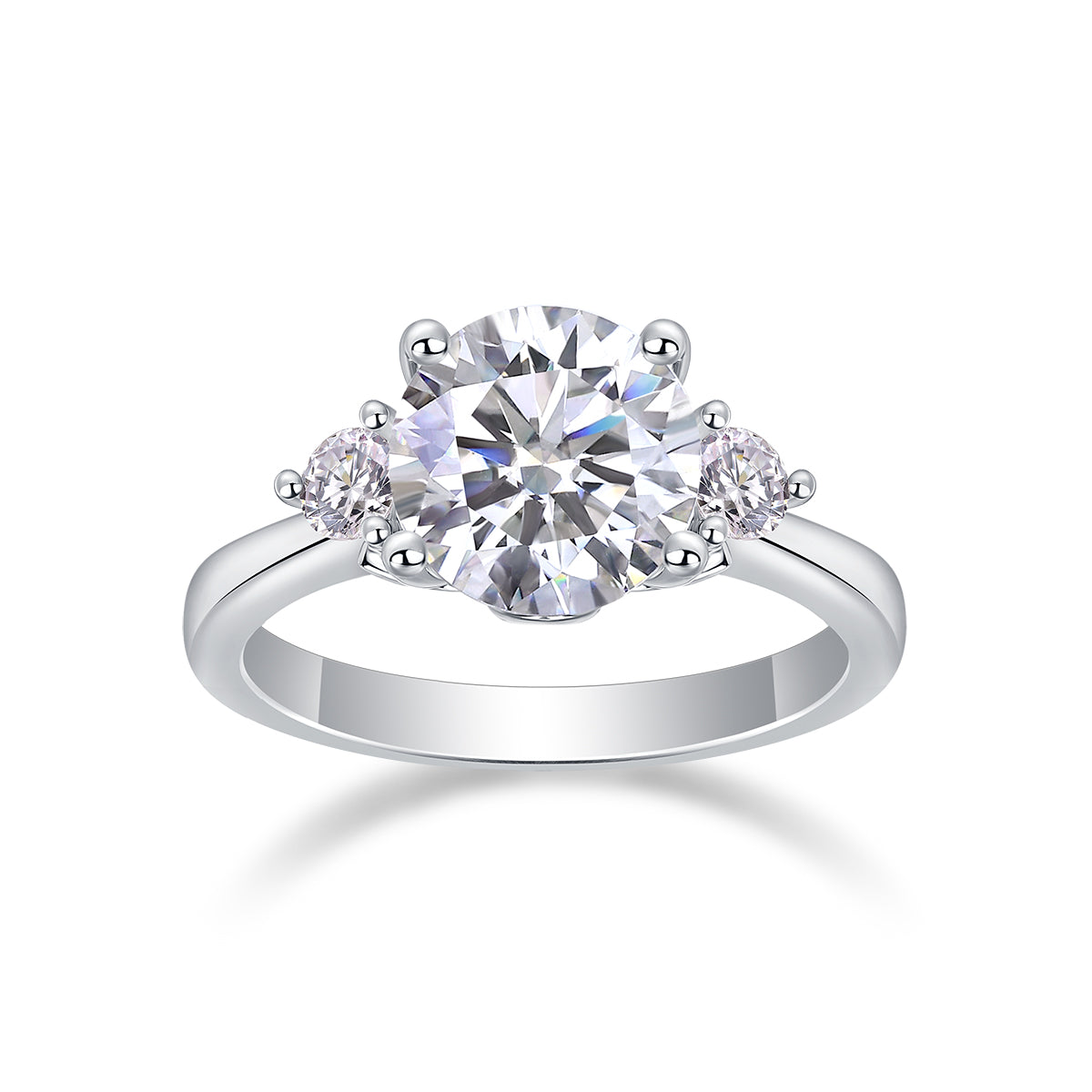 1Starry Night Brilliance - A Fashionable And Luxurious Jewelry Piece Set With 2-carat Moissan Diamond S925 Sterling Silver And Platinum-plated Diamond Prohibit TikTok sales