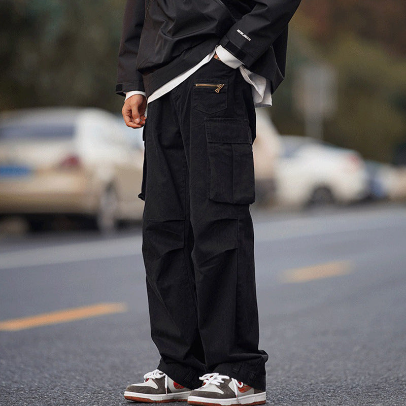 Men's Summer Loose Wide Leg Casual Trousers