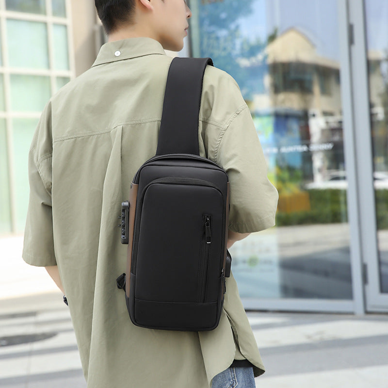 Anti-Theft Motorcycle Chest Bag Men's Casual Crossbody Outdoor