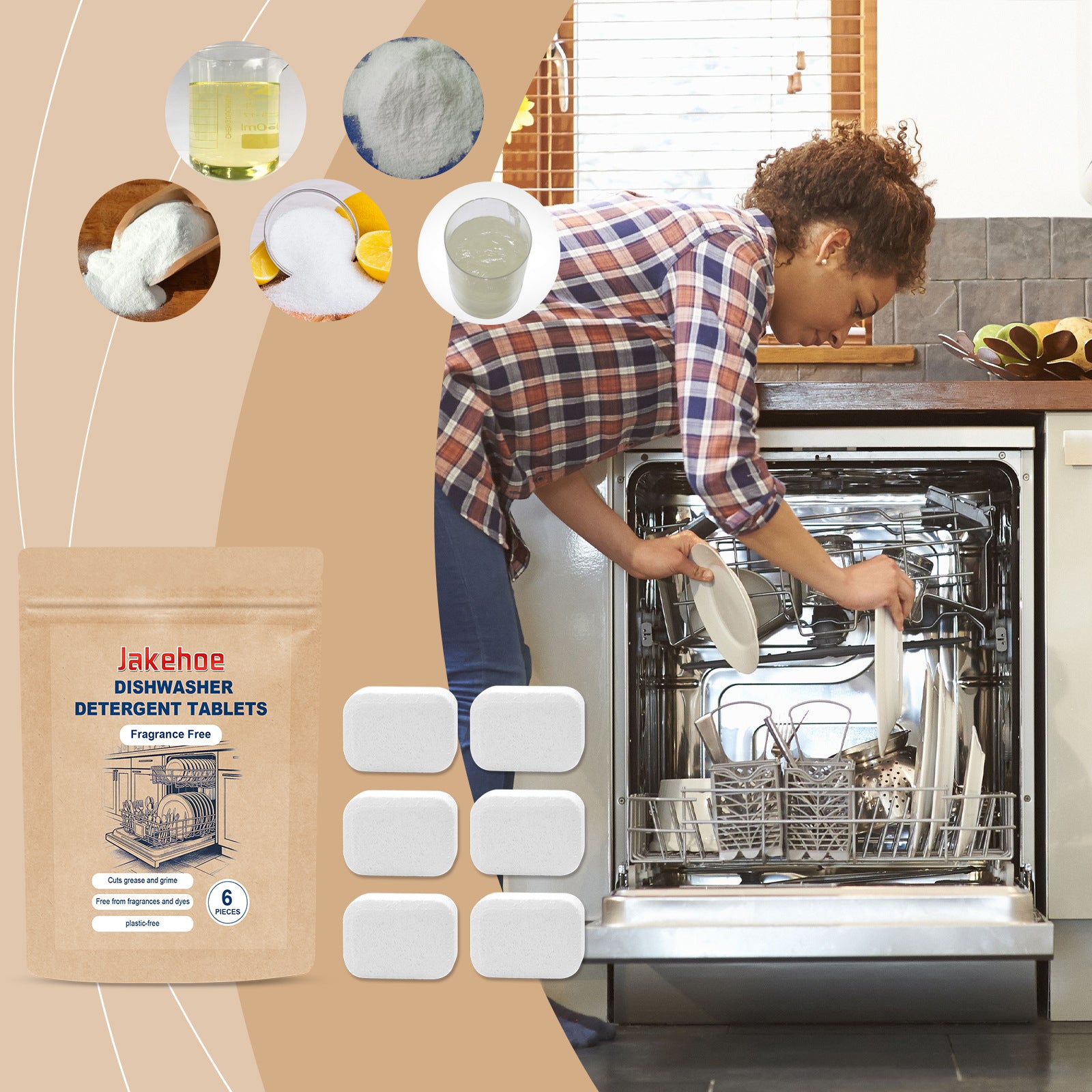 Household Dishwasher Decontamination Washing Piece Cleaning Effervescent Deodorant Piece