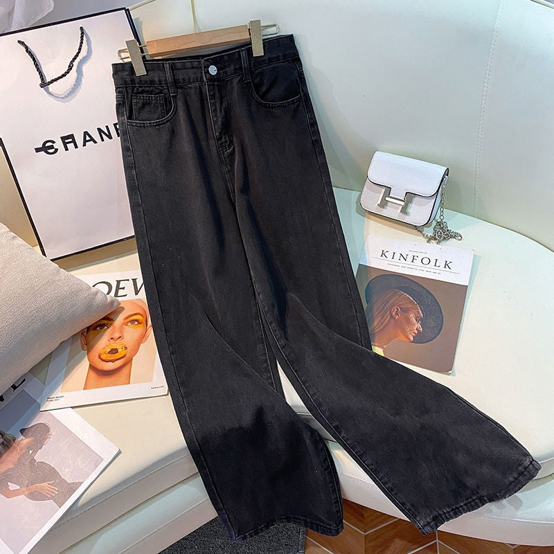 All-match High Waist Loose Outer Wear Trousers Straight Drooping Mop Pants
