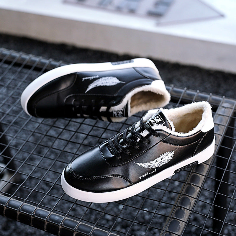 Plush Thick Board Shoes Casual Versatile Student Men's Cotton Shoes