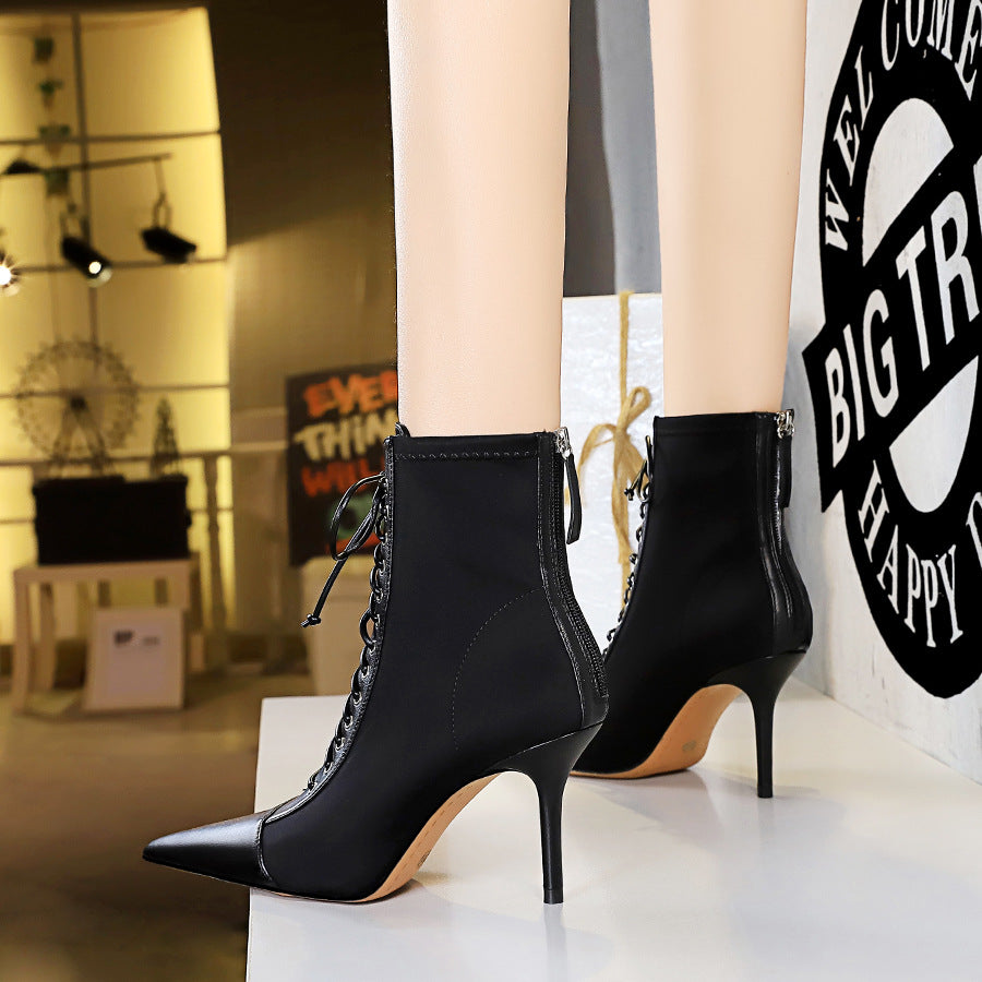 Korean Fashion Sexy Slimming Female Boots Stiletto Heel Shallow Mouth