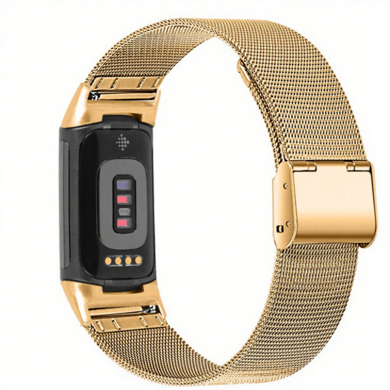 Alloy Strap With Card Buckle Fine Mesh Watch Strap