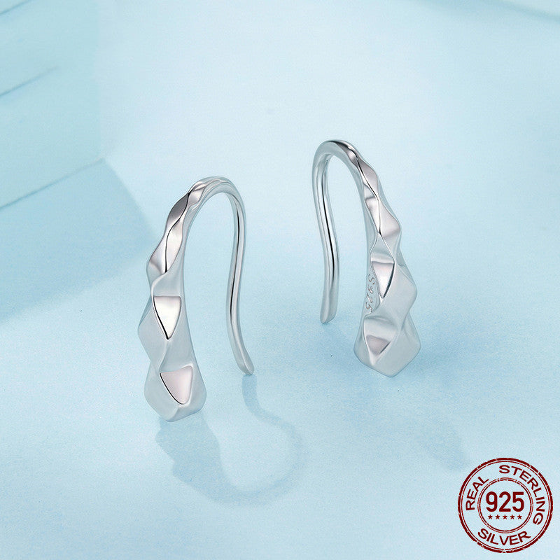High-grade S925 Sterling Silver Rhombus Earrings