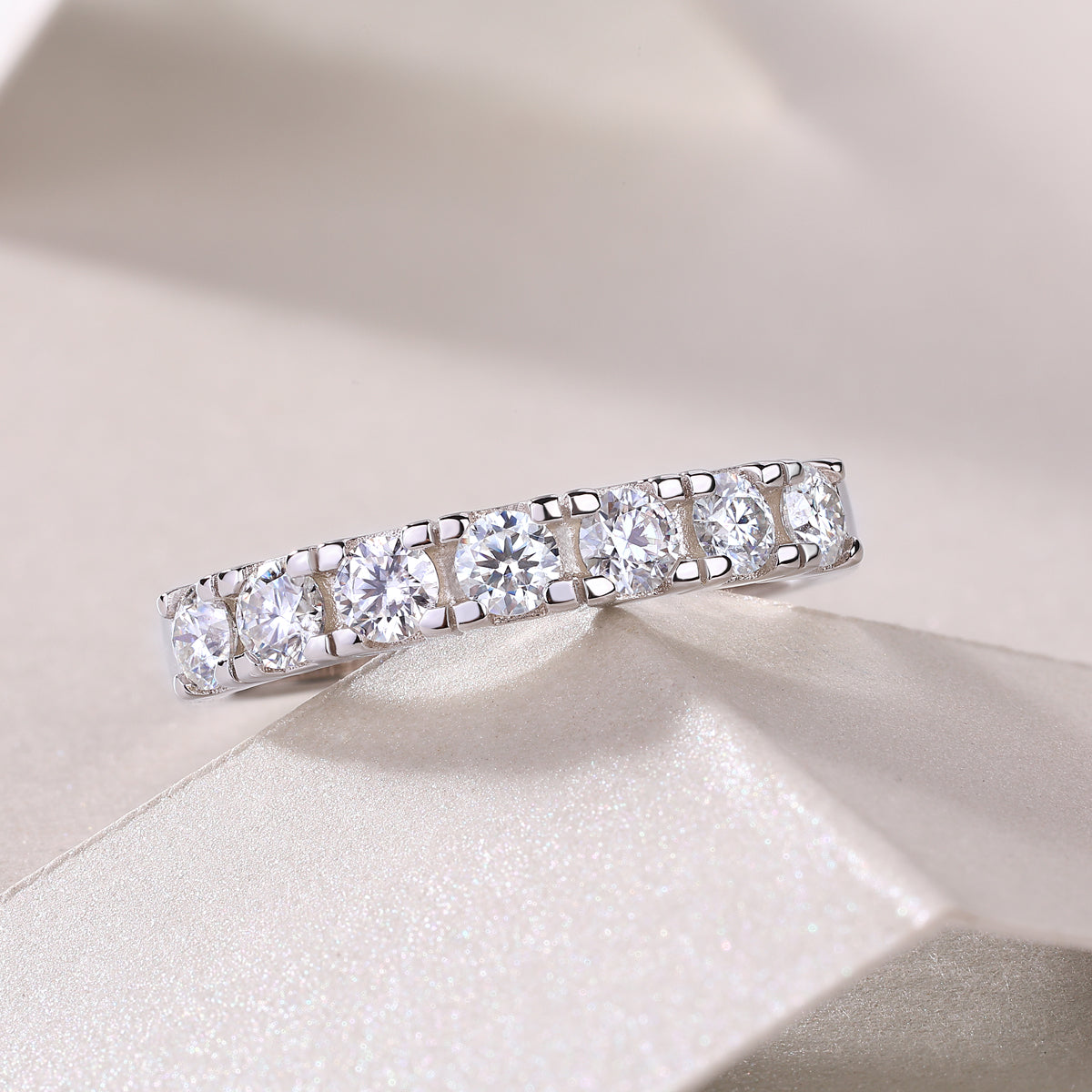 1LUCKY 7- A Fashionable And Luxurious Jewelry Piece Set With One-tenth Moissan Diamond, S925 Sterling Silver And Platinum-plated Diamond Prohibit TikTok sales