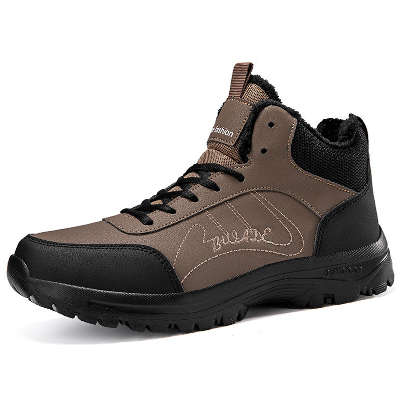 Men's Shoes Large Size Fleece-lined Casual Sports