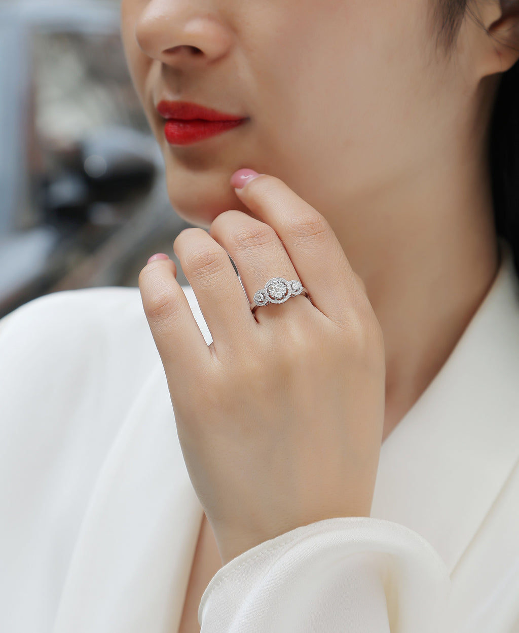 1Serial Dreams - A Fashionable And Luxurious Jewelry Accessory Set With Moissanite S925 Sterling Silver And Platinum-plated Diamond Prohibit TikTok sales