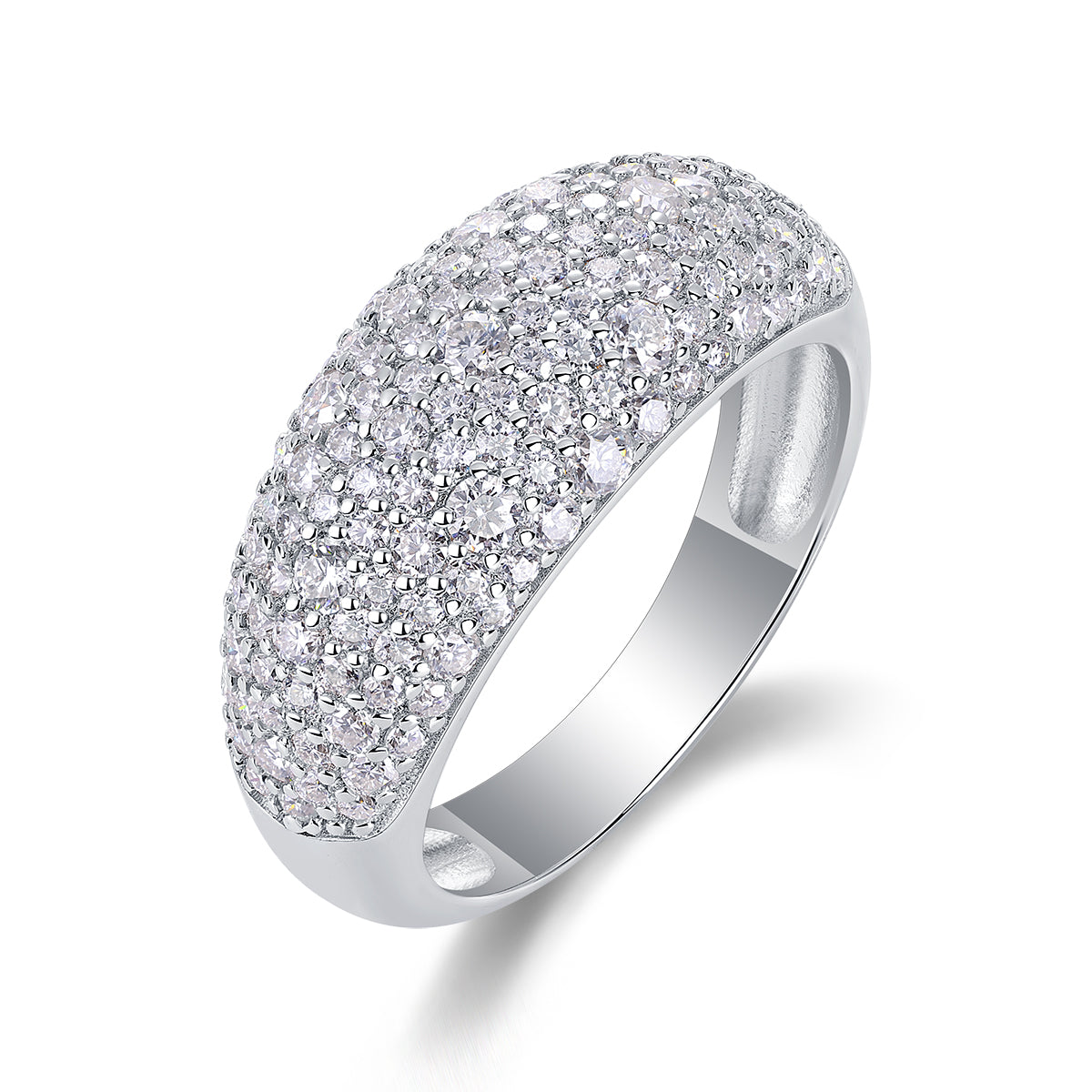 1Moonlit Night Stars - A Fashionable Diamond Jewelry Piece Set With Moissanite S925 Sterling Silver And Platinum Diamond Ring Prohibit TikTok sales