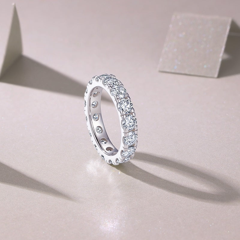 1Yearning - A Fashionable And Luxurious Jewelry Piece Set With One-third Carat Moissanite S925 Sterling Silver And Platinum-plated Diamond Prohibit TikTok sales