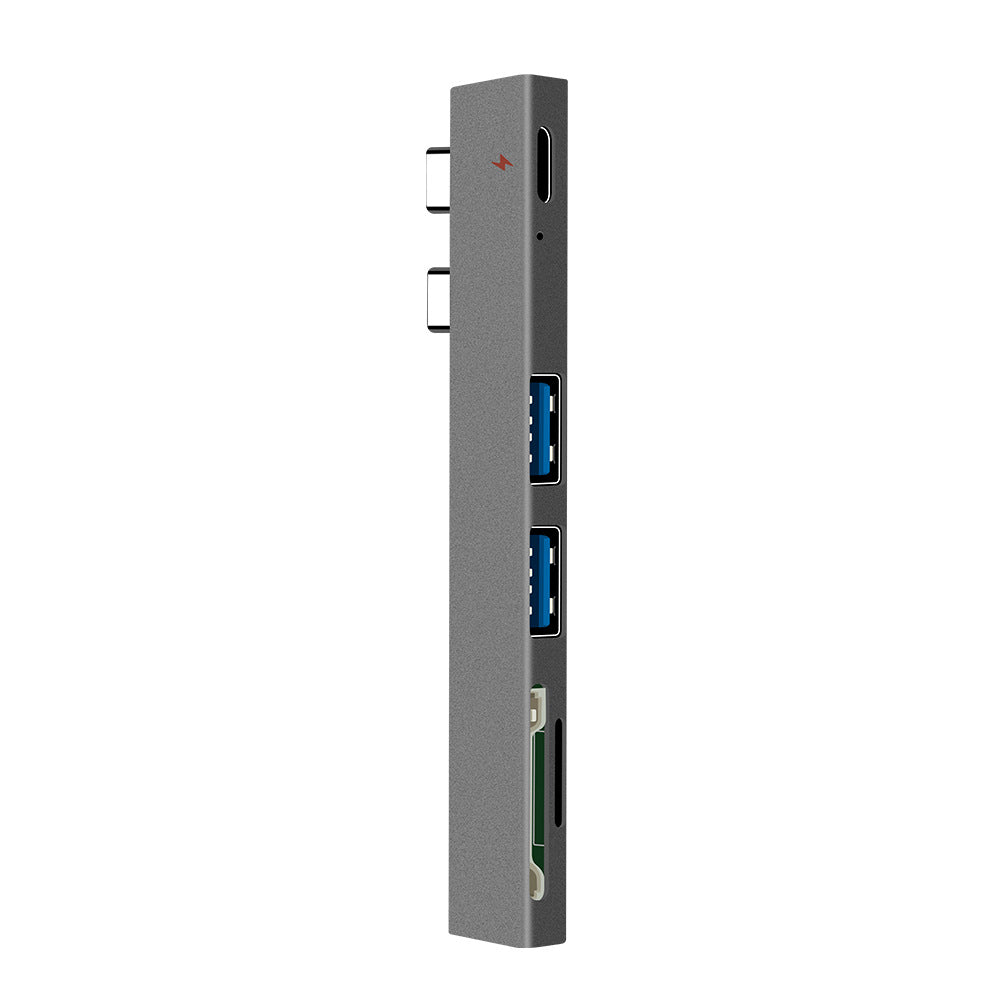 Hub USB2.0 Splitter Double Head Type-c Card Reader