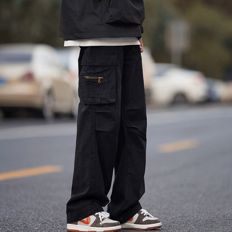 Men's Summer Loose Wide Leg Casual Trousers