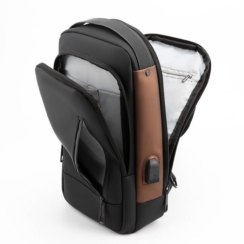 Anti-Theft Motorcycle Chest Bag Men's Casual Crossbody Outdoor