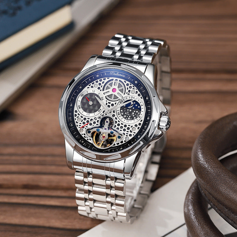 Waterproof Luminous Light Luxury Trend Automatic Leather Steel Watch