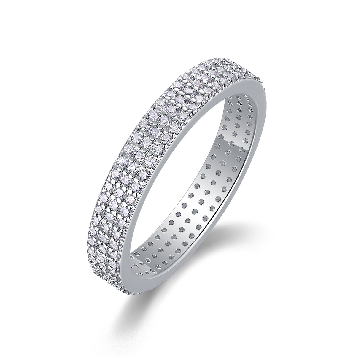 1Light Up The Moments - A Fashionable Jewelry Ring Set With Moissanite S925 Sterling Silver And Platinum-plated Diamond Prohibit TikTok sales