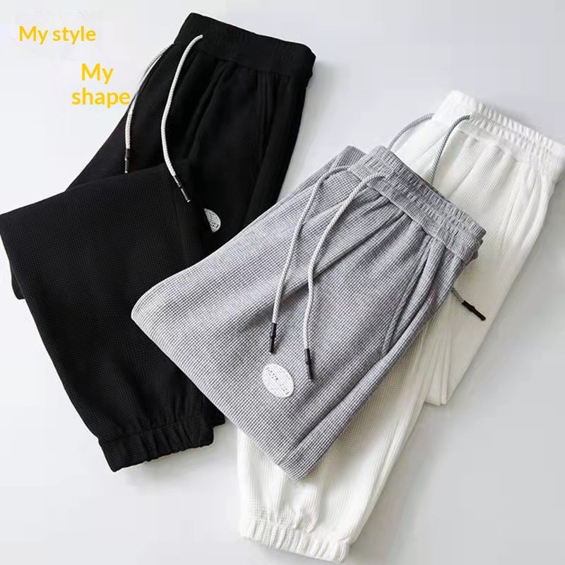 Plus-size Loose-fitting Straight-leg Athletic Casual Sweatpants