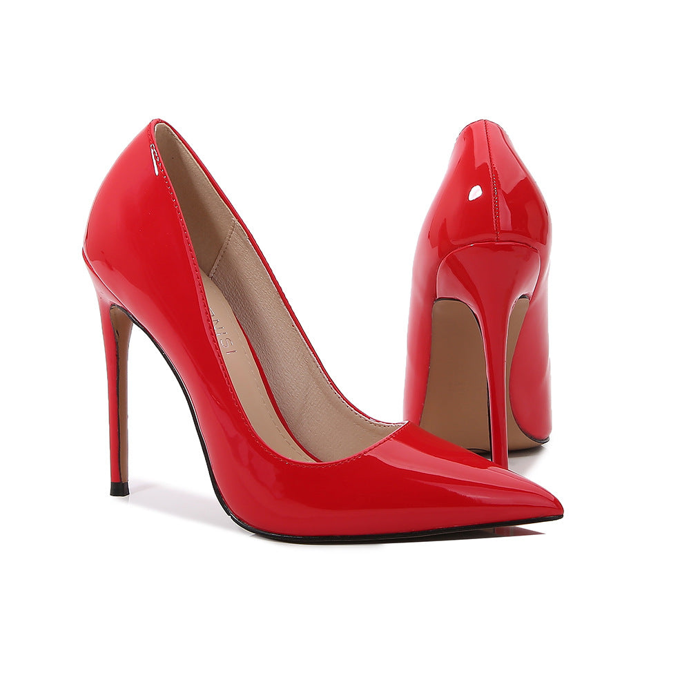 Large Size Pointed Toe 12cm Stiletto Heel High Heels
