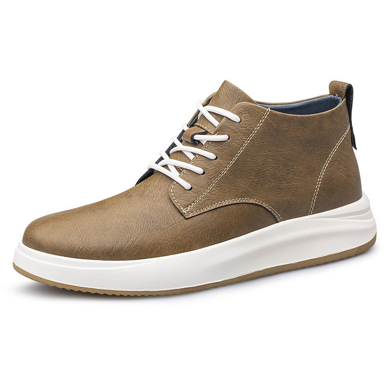 Men's Retro Workwear Height Increasing Leisure Board Shoes