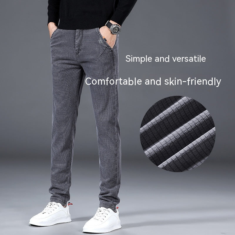 Slim-fitting Simple All-match Light Business Straight-leg Pants Men's