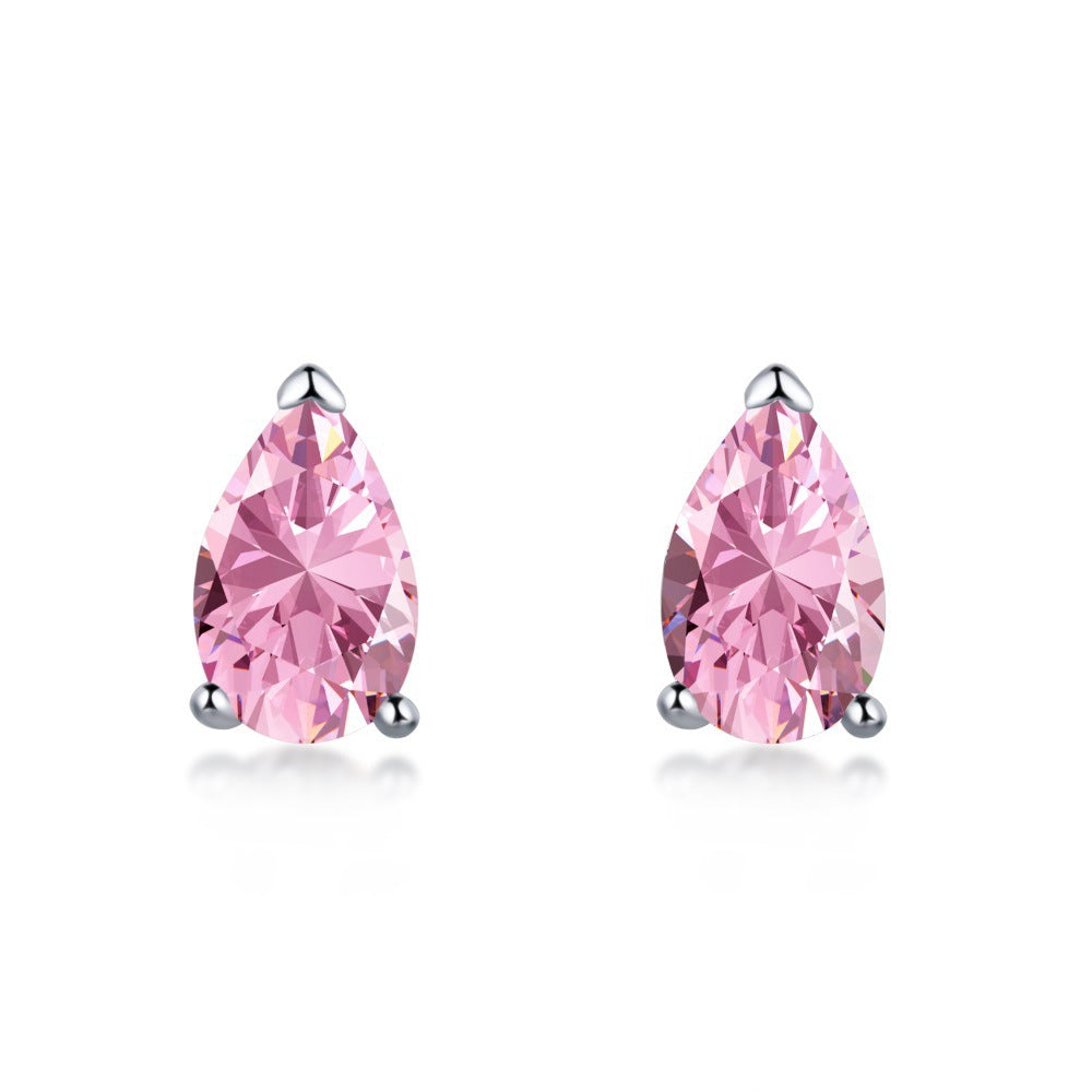 S925 Earrings Sterling Silver  High Quality  Loving Heart Zircon