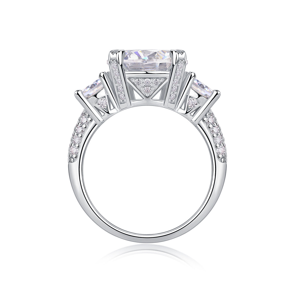 1Dazzling Stars - A Fashionable And Luxurious Jewelry Piece Set With 5-carat Moissan Diamond S925 Sterling Silver And Platinum-plated Diamond Prohibit TikTok sales