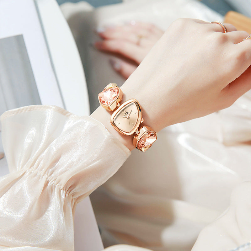 Good-looking Fashion Women's Watches Light Luxury Crystal Diamond Bracelet Watch