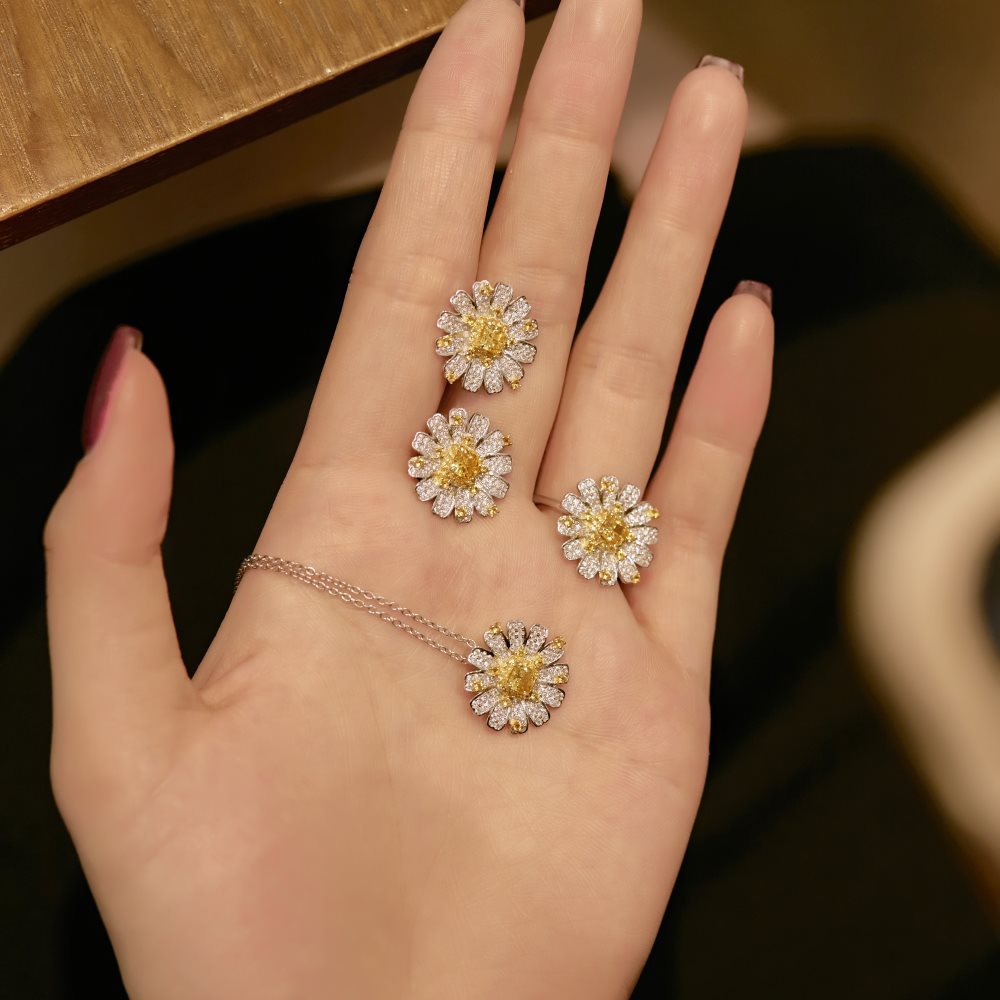Japanese And Korean Light Luxury S925 Sterling Silver Rings Ear Studs