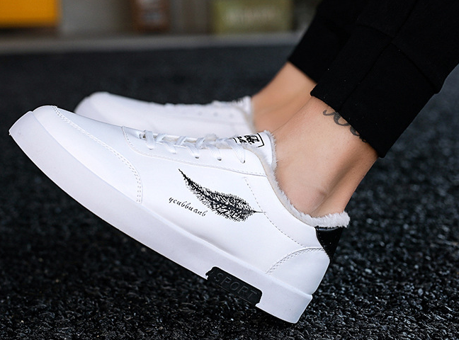 Plush Thick Board Shoes Casual Versatile Student Men's Cotton Shoes