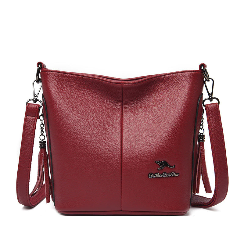 Women's Soft Leather Bag New Large Capacity