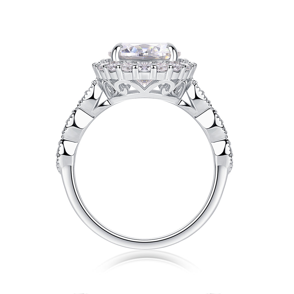 1Starlight Shining - A Fashionable Jewelry Ring Set With 3-carat Moissanite S925 Sterling Silver And Platinum-plated Diamond Prohibit TikTok sales