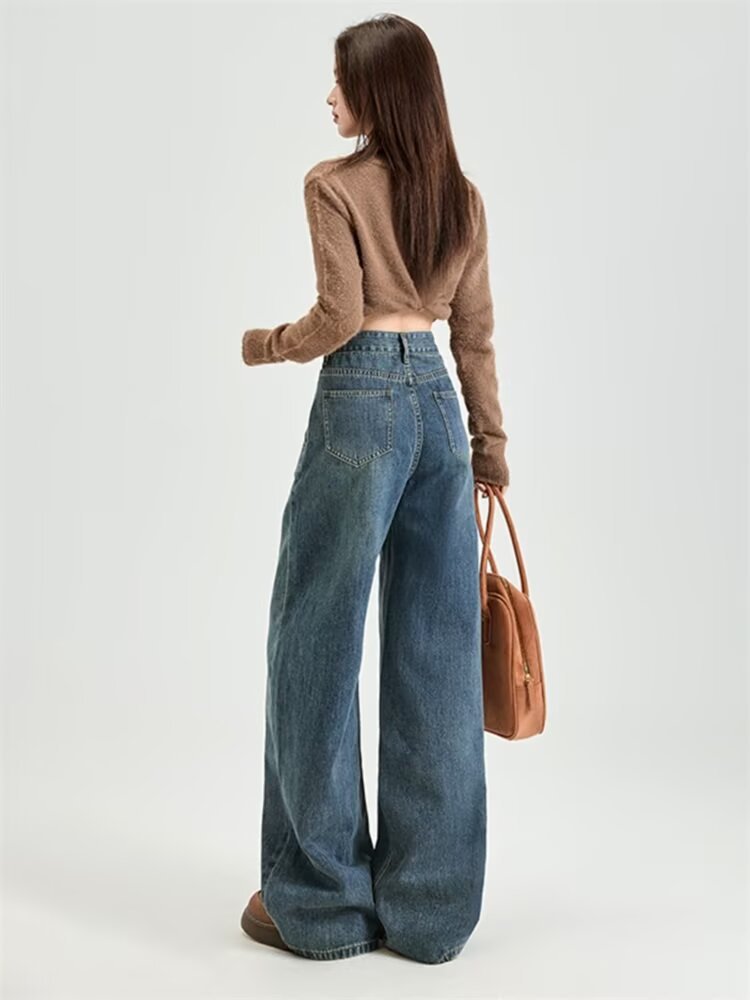 Womens Bestselling Wide-leg Denim Jeans At The Supermarket