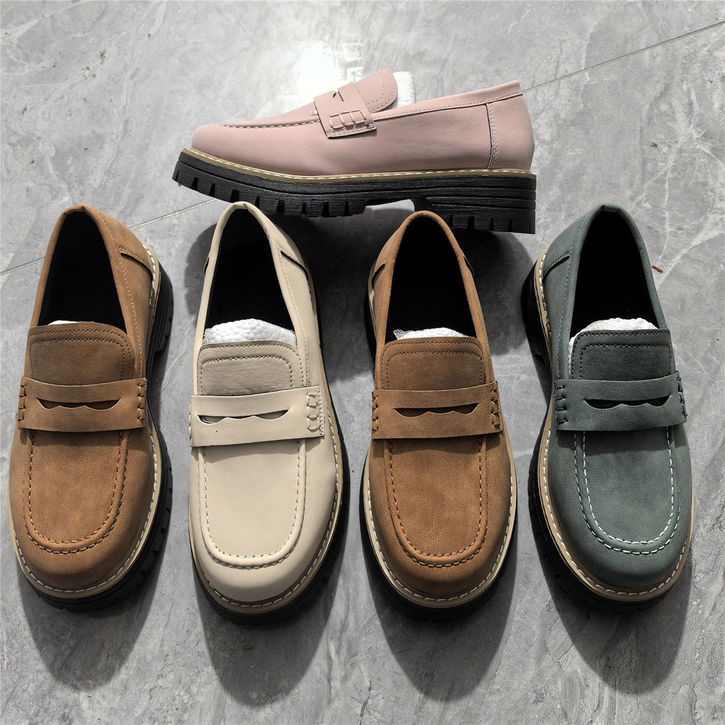 Leather Plus Size Casual Women's Shoes