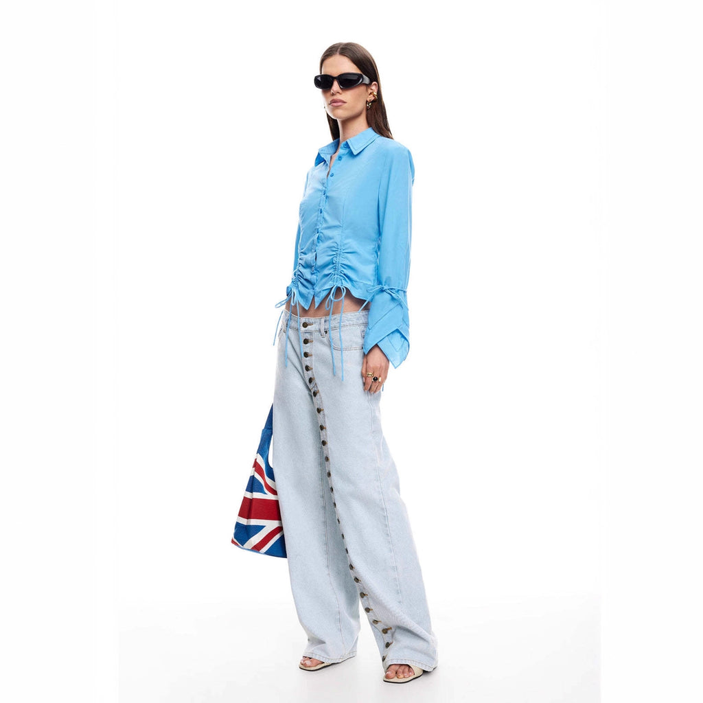 European And American Style Multi-button Women's Jeans