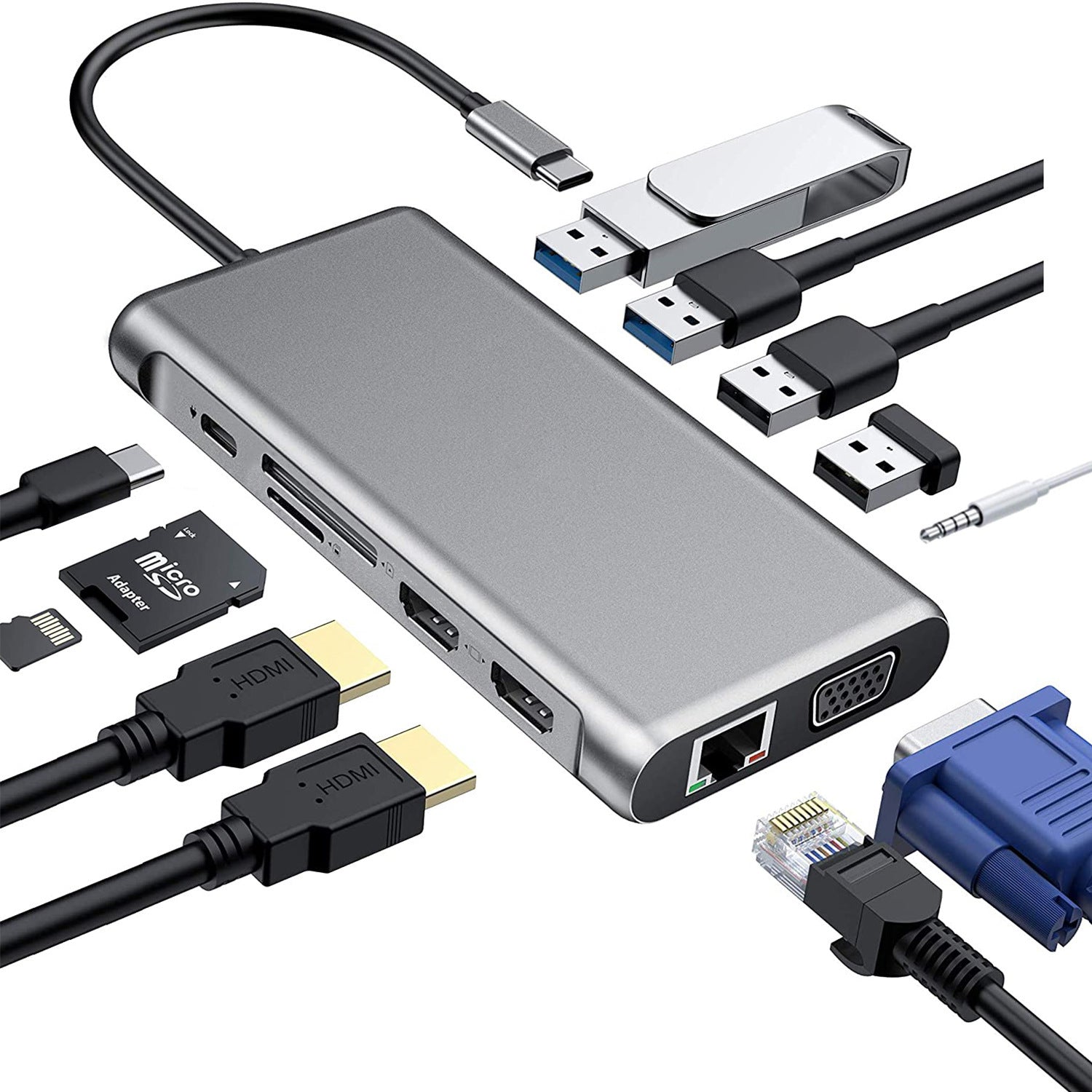 Docking Station Type-C Port Usb Multi-port Multi-function Hub